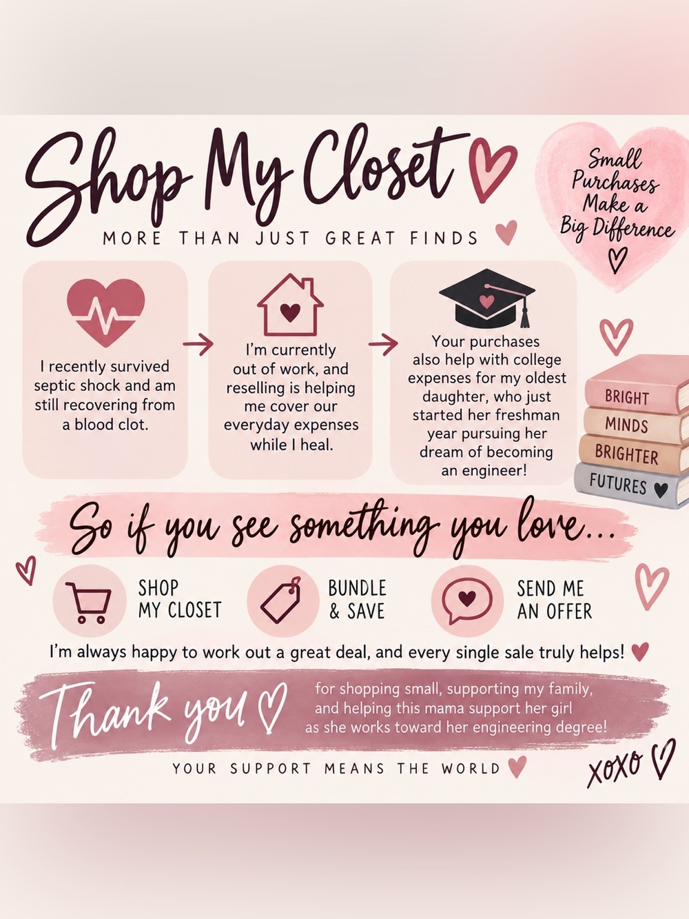 Shop My Closet Pink Home Design Promotional Poster